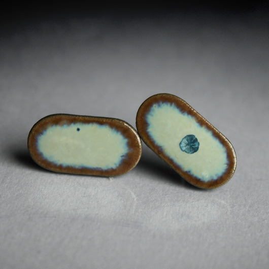 kolczyki ceramiczne ZINC PILL/stal chirurgiczna/