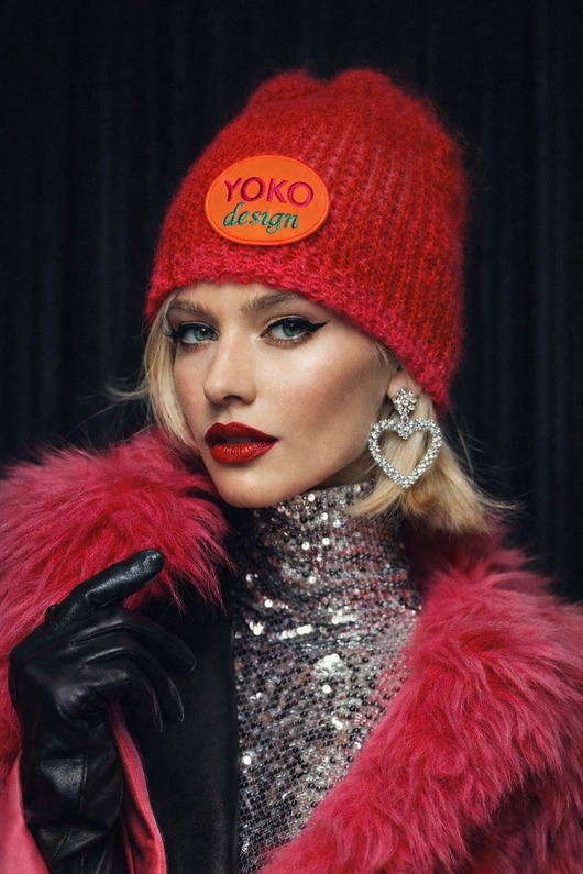 czapki damskie Moherowa czapka