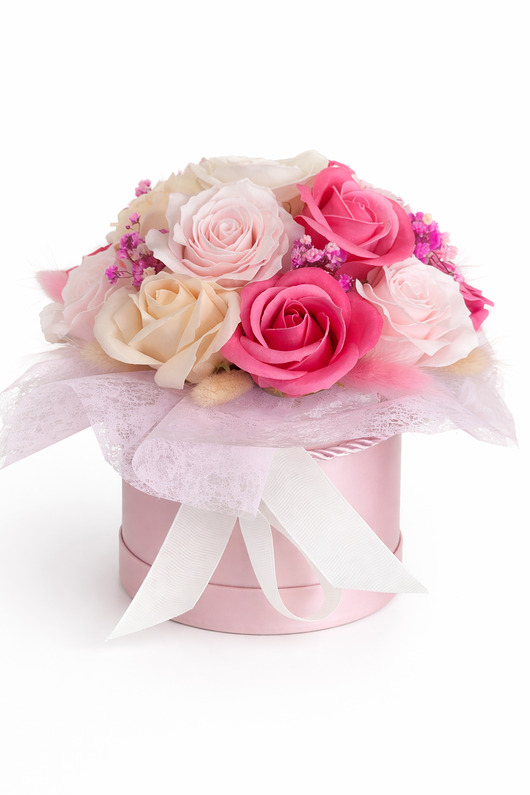 dodatki - różne Flowerbox mydlany na prezent dla mamy siostry przyjaciółki