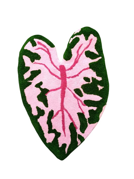 dywany Dywan w kształcie liścia kaladium, Caladium Pink Splash
