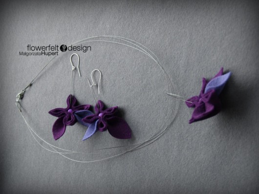 Minimalistycznie Fioletowe  FlowerFelt Design