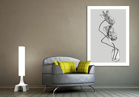 OBRAZ NA PŁÓTNIE -  70x100 KWIATY LUdesign gallery