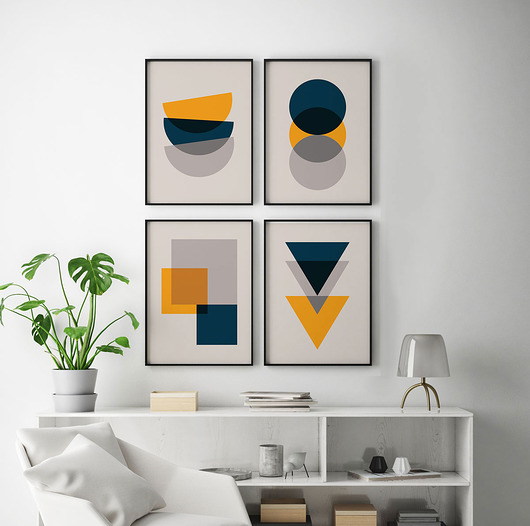 FIGURY - seria plakatów abstrakcyjnych PLAKATY GEOMETRYCZNE