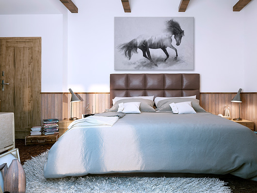 45301 Obraz na płótnie - KOŃ GALOP - 150x100cm VAKUdsgn