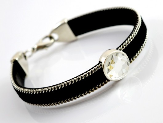 bransoletka JOYEE POSH black & cristal  Beezoo