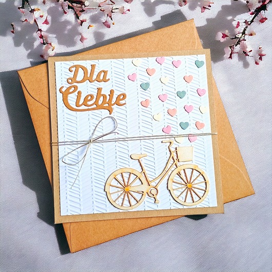 kartki scrapbooking Rowerowa kartka uniwersalna . Rower. Dla ciebie.