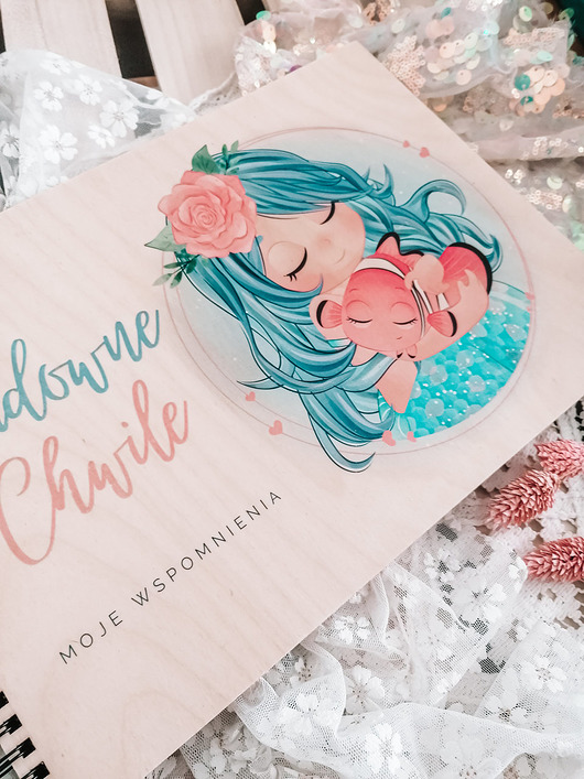 kartki, zaproszenia na chrzest SYRENKA pamiątka chrztu  album prezent dla dziewczynki  baby shower,roczek
