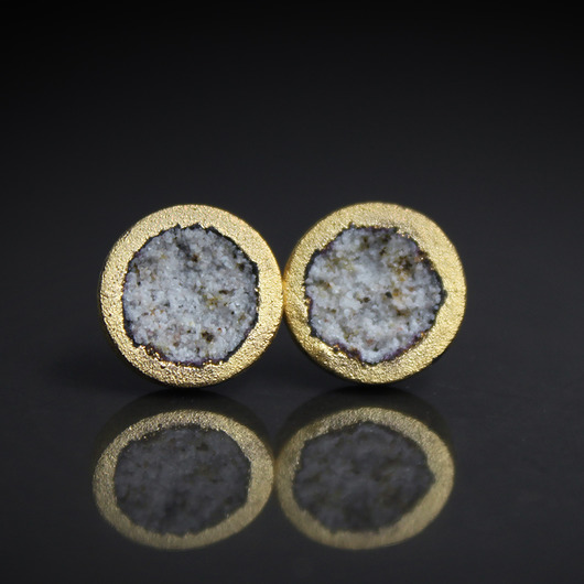 kolczyki ceramiczne BALTIC /stal chirurgiczna/kolczyki porcelanowe UNIKAT