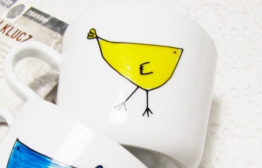 Kubek z żółtym ptaszkiem MUKI design