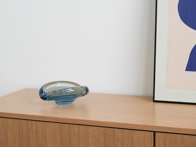 patery i talerze Patera szklana, duński design, lata 60,  Holmegaard, Per Lütken