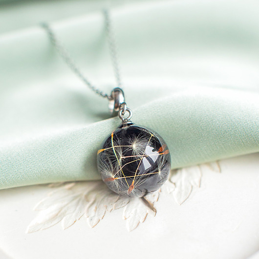 wisiory Wisiorek z rzęsek dmuchawca