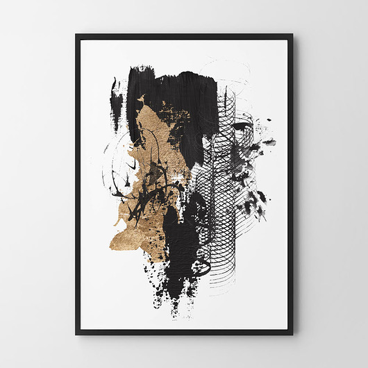 plakaty Plakat Black and gold - różne formaty