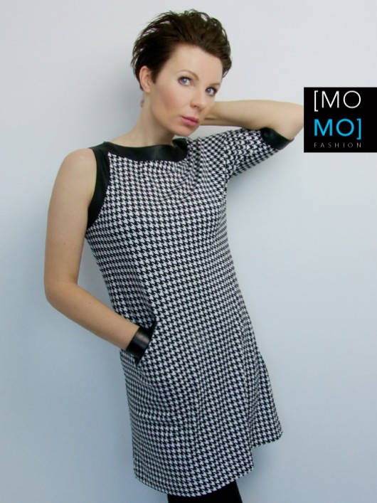 Sukienka pepitka by momo momo fashion