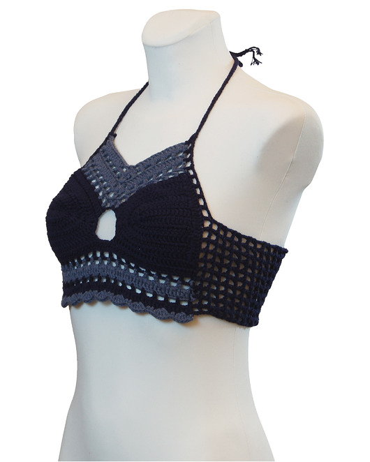 topy damskie Top / bralet na szydełku na lato ze 100 procent bawelny rozmiar S