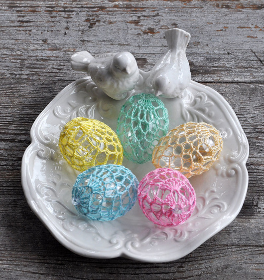 jajka wielkanocne Koronkowe pisanki 5szt