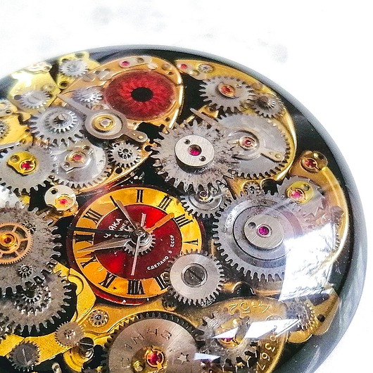 PRECIOUS TIME V - NASZYJNIK STEAMPUNK - Unikat DROBINY CZASU