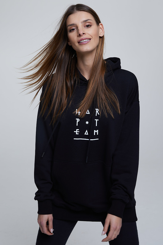 Bluza Hoodie Oversize Black HARP TEAM