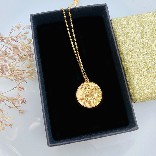 złote naszyjniki HAPPY PARROT Naszyjnik z papugą , złota papużka, papuga