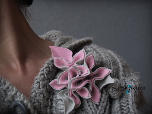 szaroróżowa   FlowerFelt Design