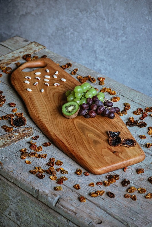 deski do krojenia i tace Duża deska kuchenna z drewna czereśni