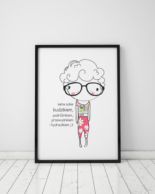 plakat. sama sobie budzikiem (format A3) Love Life and Forest