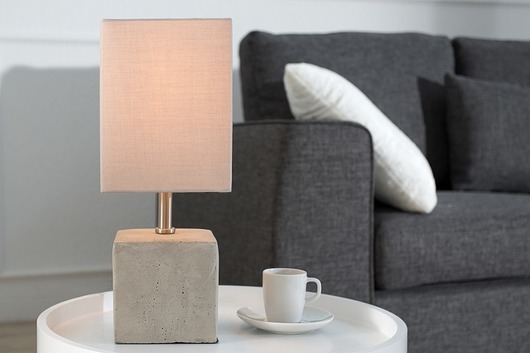 Lampa betonowa stołowa Fusion Classic szara 35cm Home Design