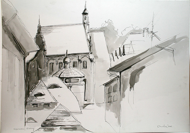 grafiki i ilustracje Kazimierz Dolny 50/70cm
