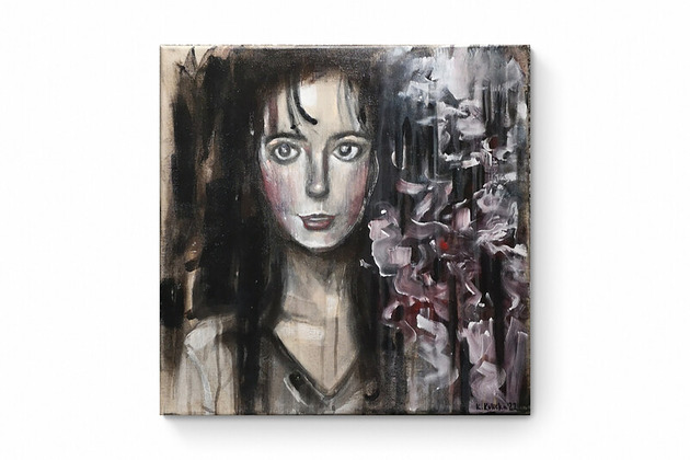 obrazy Obraz ręcznie malowany na płótnie 50x50 cm - kobieta