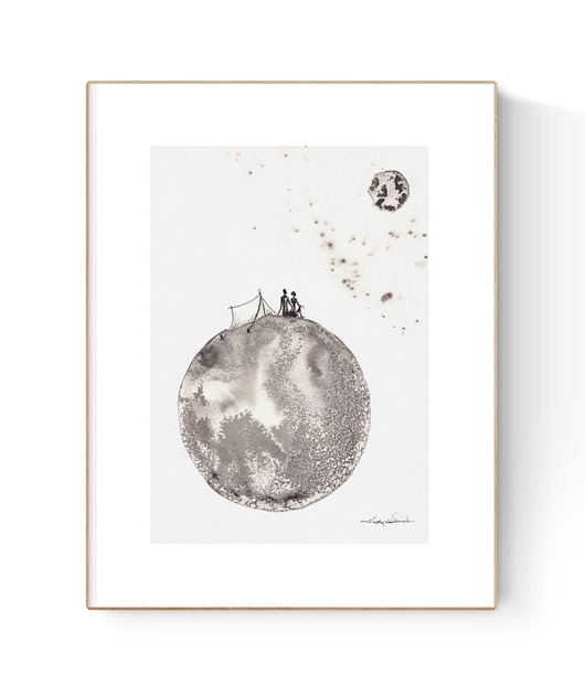 obrazy Grafika 21X30 malowana ręcznie na papierze
