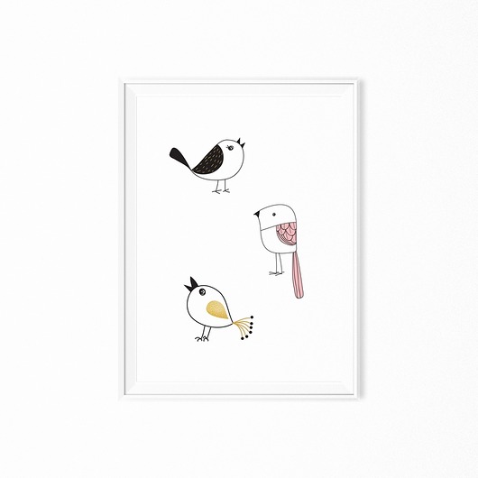 Plakat skandynawski Birds myscandi