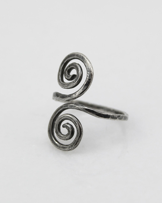 pierścionki srebrne Pierścionek Zawijasy - rozm. M - srebrny