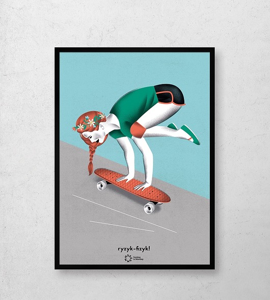 plakaty Ryzyk-fizyk niebieski, PLAKAT JOGA