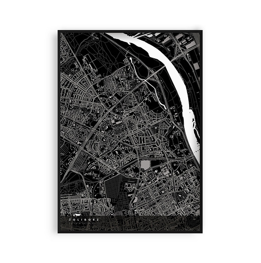 plakaty Plakat Mapa Żoliborza, dzielnice Warszawy