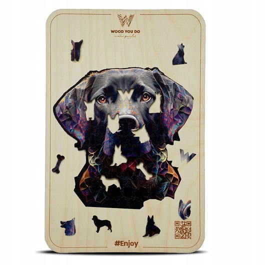 puzzle dla dzieci Puzzle drewniane PIES Labrador 100 elementów M
