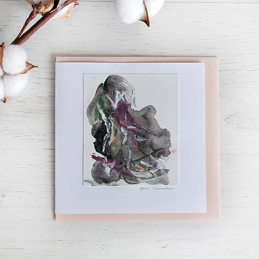 kartki scrapbooking ORYGINAŁ - kartka z OBRAZEM ręcznie malowanym