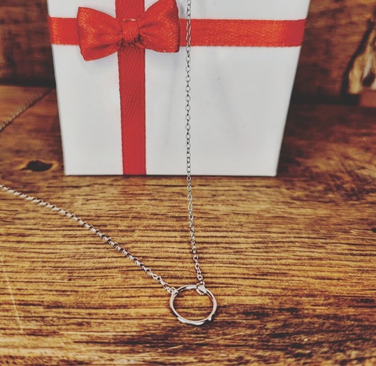 srebrne naszyjniki Naszyjnik kółeczko ring