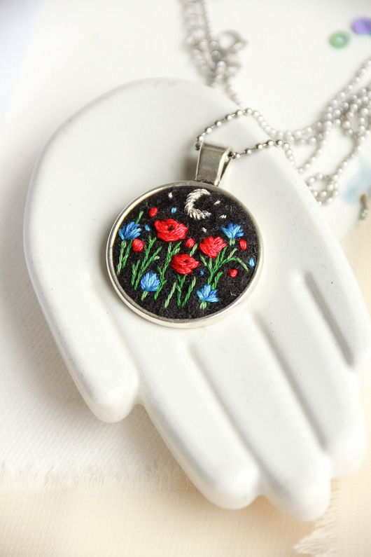 srebrne naszyjniki Wisiorek łąka MAKI CHABRY