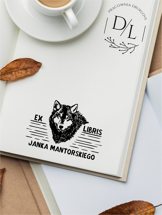 stemple Stempel Ex Libris Exlibris personalizowany Wilk