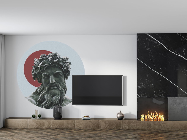 tapety i naklejki ścienne Mural DOTS ZEUS-  okrągła dekoracja ścienna