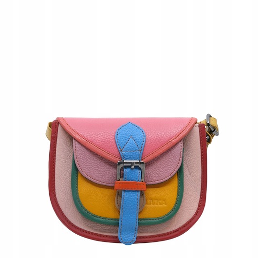 torby na ramię Torebka damska listonoszka skórzana regulowany pasek kolorowa OLIVKA