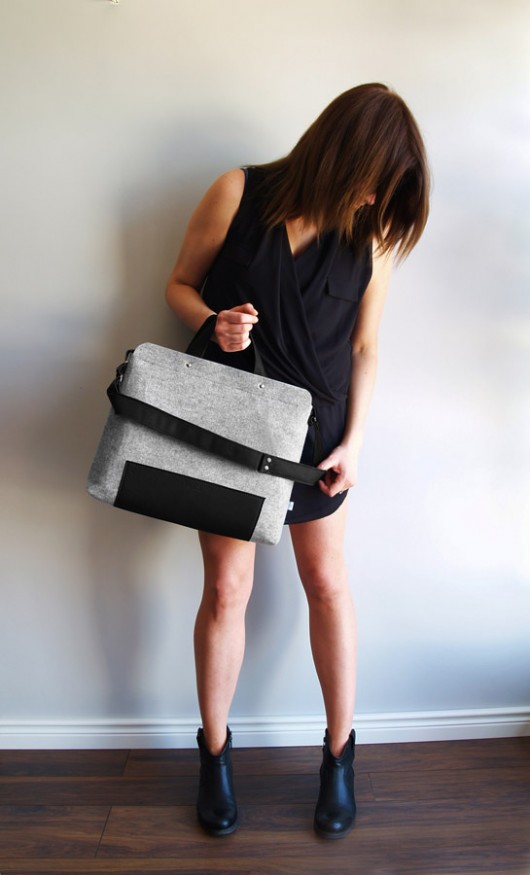 TORBA NA LAPTOPA MISTER BLACK niebieski zamek purol design