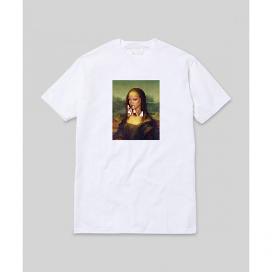 T-shirt Mona Lisa Koszulka Biała Back to Black