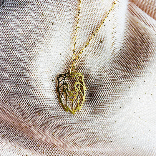 złote naszyjniki Naszyjnik LEW , zawieszka z lwem, złoty lew zodiak