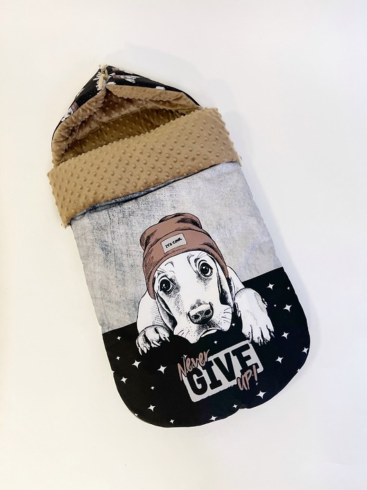 śpiwory i rożki niemowlęce Śpiworek do spacerówki "Dog" z brązem
