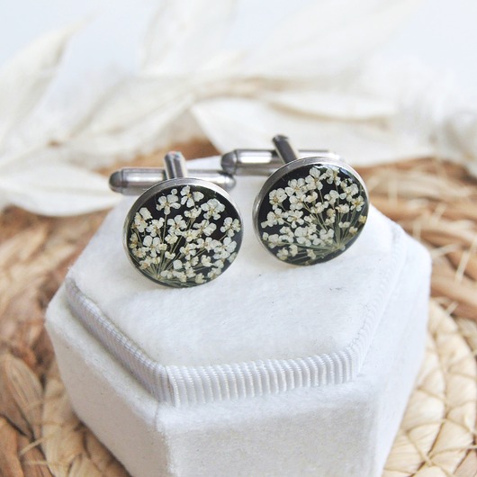 spinki do mankietów Spinki do mankietów z dziką marchwią