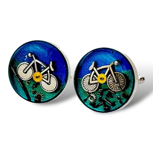 spinki do mankietów SPINKI - Rowerki Cool (color)