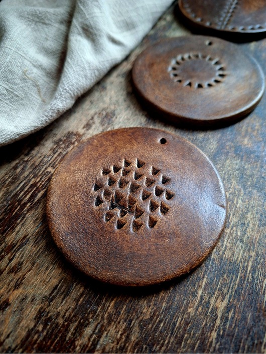 figurki i rzeźby Ceramiczne zawieszki 3 sztuk kafelki artystyczne