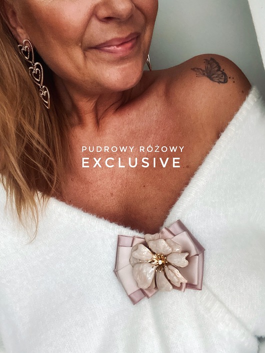 broszki Brosza z niesamowitym perłowym Kwiatem 3d NEW