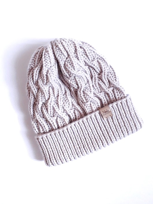 Czapka damska ZIGZAG - 100% wełna merino Mola Collection