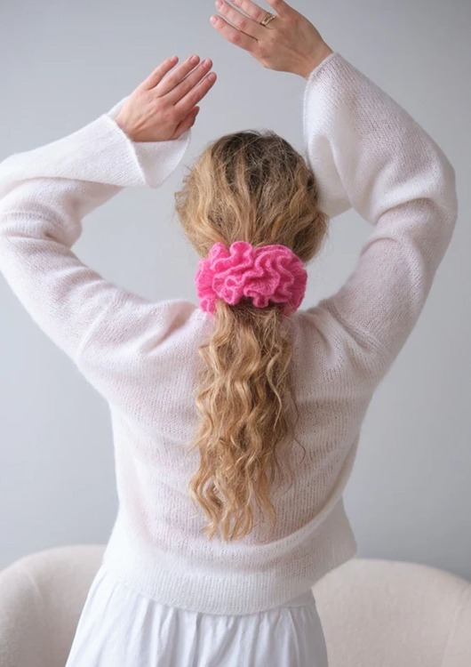 gumki do włosów Scrunchie Nasturcja, gumka do włosów, handmade
